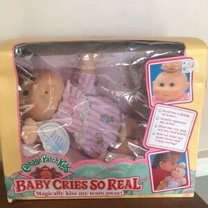 🆕 1992 Cabbage Patch Kids Baby Cries Real Tears
